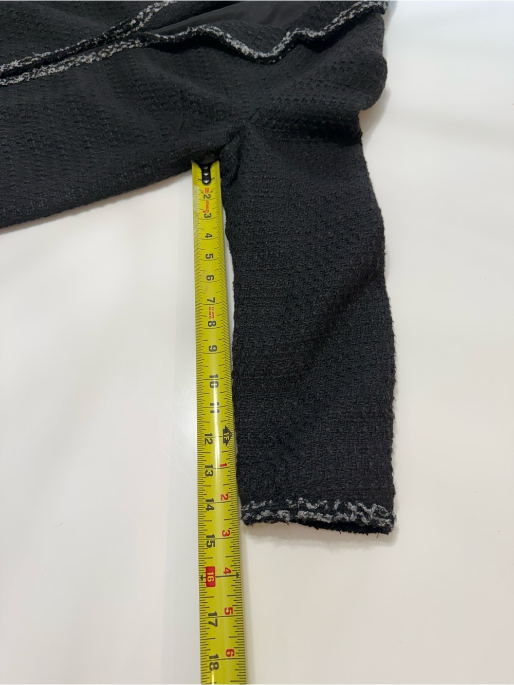 Who What Wear Black Tweed-Trim Blazer Size Medium - Picture 5 of 9